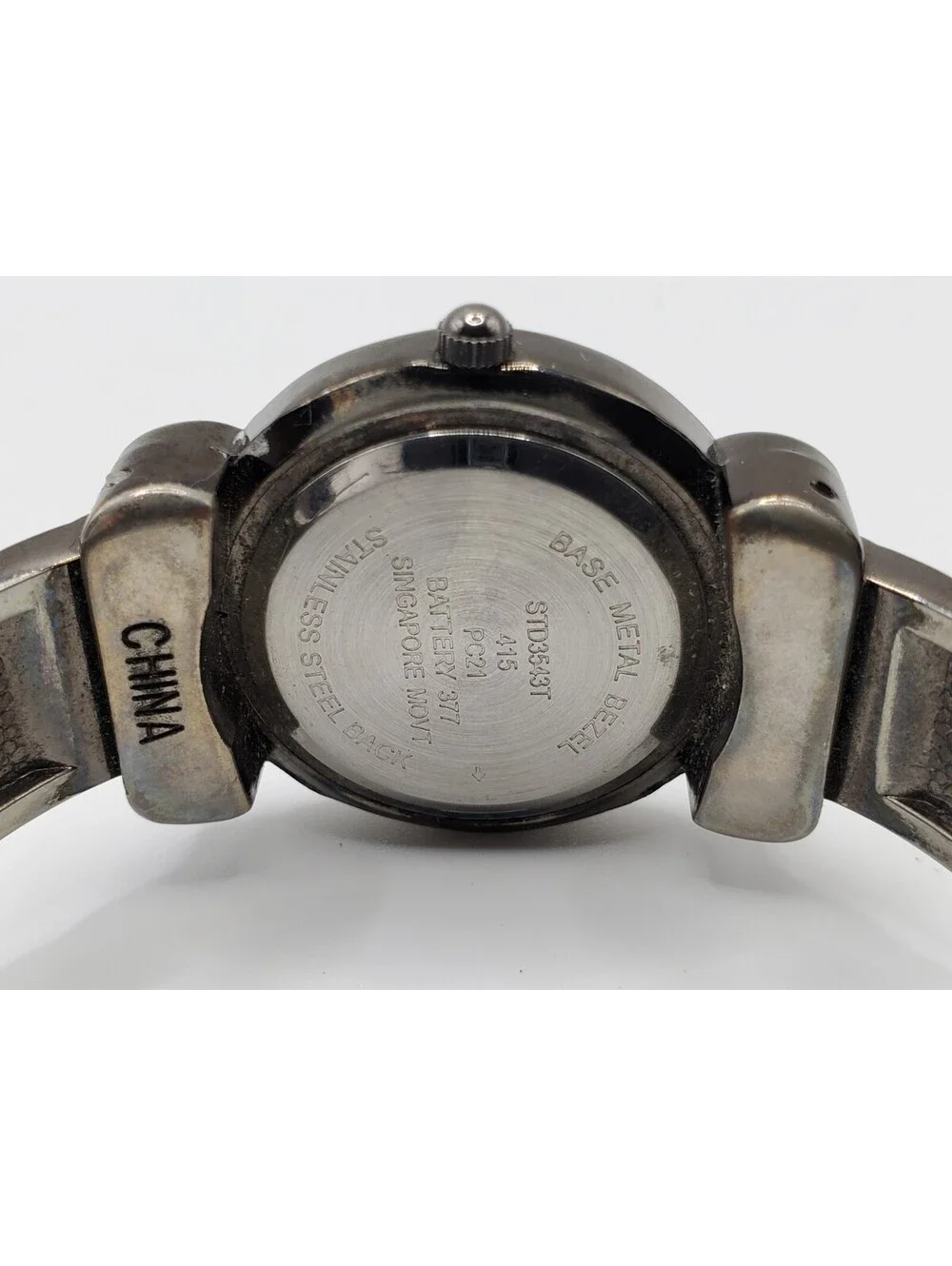 Studio Black Rhinestone Bezel Womens Watch 30mm New Battery
